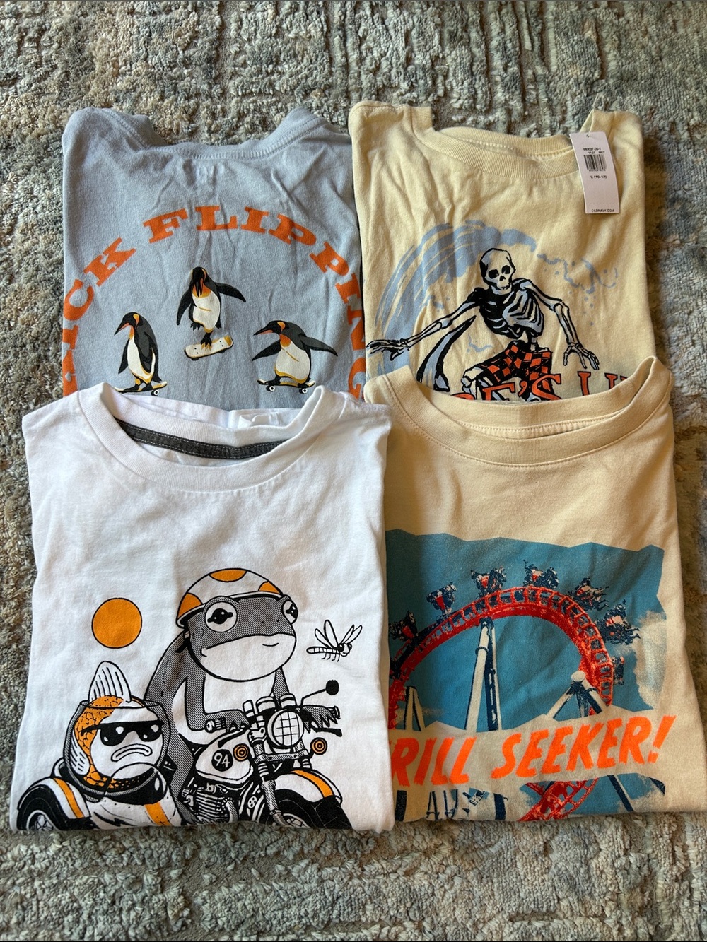 Kids Graphic Tee - Yellow, Light Blue, White - Old Navy/ Cat & Jack
